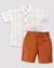 Conjunto Camisa Xadrez + Bermuda Sarja 100% Algodão - Anjos Baby