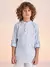 CAMISA AZUL COM MANGA MANDARIM - YOUCCIE