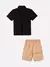 CONJUNTO PRETO MANGA CURTA DE SARJA - YOUCCIE - comprar online