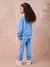 Conjunto de Moletom Azul com Barra de Tule - Momi - comprar online