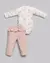 Conjunto Body + Calça 100% Algodão Egípcio Poa Gatinha Bebê Menina - Anjos Baby - comprar online