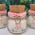 Lembrancinha dia das Mães vela perfumada tampa rolha 40g com pingente cordão rosa