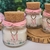 Lembrancinha dia das Mães vela perfumada tampa rolha 40g com pingente cordão rosa - TARSILA ATELIE