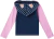 Blusa Infantil de Praia com Capuz e Proteção UV - Estampa Gatinho Rosa e Mangas Longas Azul Marinho - comprar online
