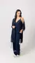 Robe curto viscolycra marinho e renda chantilly - Amiciz Homewear