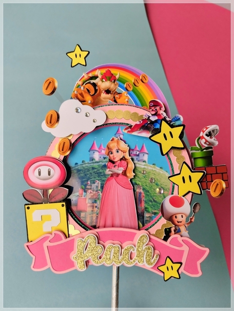 Princesa Peach - Topo de Bolo