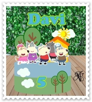 Wolfoo - Topo de Bolo