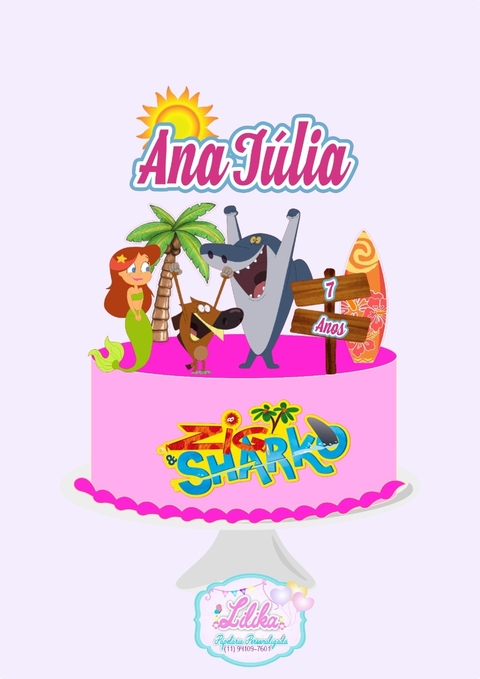 Zig & Sharko - Topo de Bolo