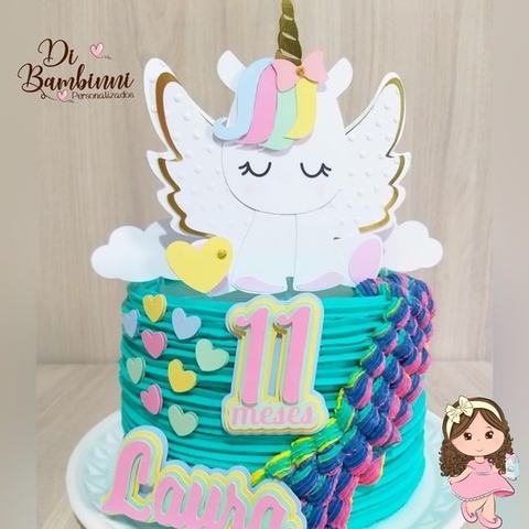 Unicórnio - Topo de Bolo