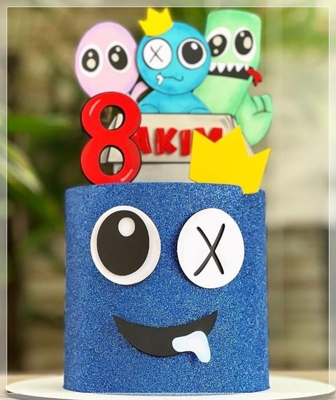 Rainbow Friends - Topo de Bolo