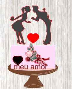 Topo de Bolo - Dia dos Namorados - comprar online