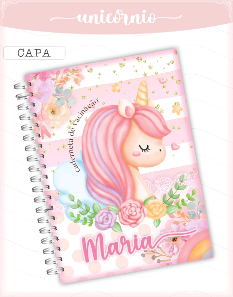 Caderneta de Saúde Unicórnio Menina