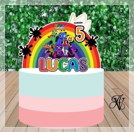 Rainbow Friends - Topo de Bolo