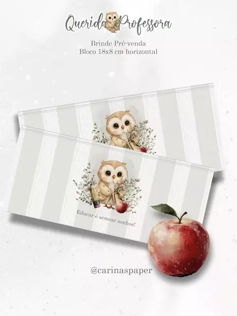 Dia dos Professores - BLOCO Querida Professora 5 - comprar online