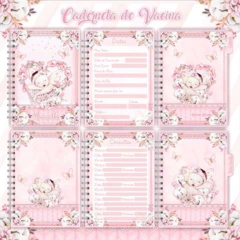 Caderneta de Saúde Fadas Menina