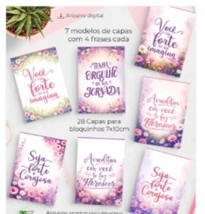 Capa Bloquinho 7x10cm - Dia da Mulher - comprar online