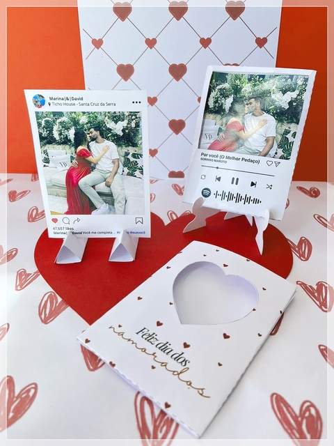 Dia dos Namorados - Cartão com foto e suporte - comprar online