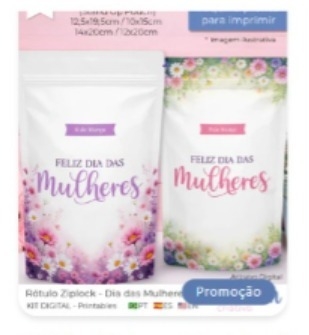 Kit Rótulo Ziplock - Dia da Mulher - comprar online