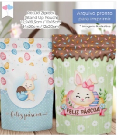 Páscoa - Kit Rótulo Ziplock - Pascoa Fofinha - comprar online
