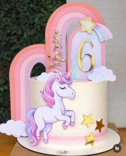 Unicórnio - Topo de Bolo Ex - comprar online