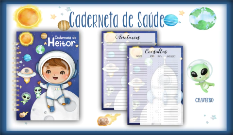 Caderneta de Saúde Astronauta Menino