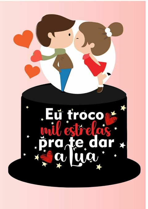 Topo de Bolo - Dia dos Namorados 101 - comprar online