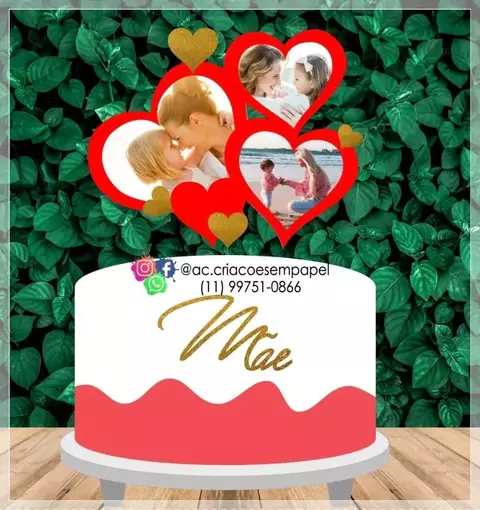 Topo de Bolo - Dia das Mães 9 - comprar online