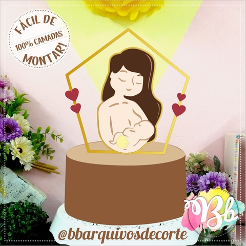 Topo de Bolo - Dia das Mães 37 - comprar online
