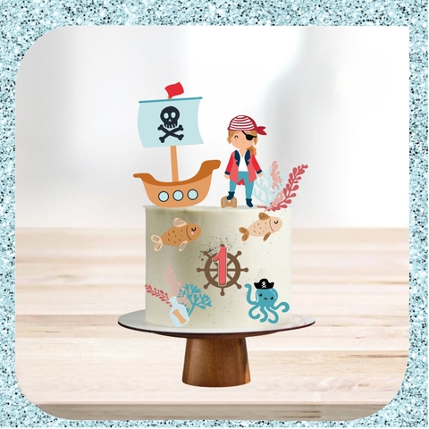 Piratas - Topo de Bolo - comprar online