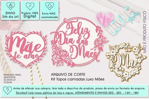 Topo de Bolo - Dia das Mães 40 - comprar online