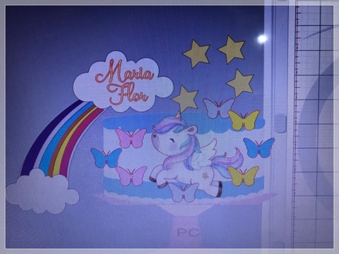 Unicórnio - Topo de Bolo