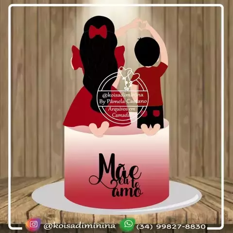 Topo de Bolo - Dia das Mães 75 - comprar online