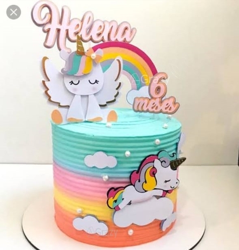 Unicórnio - Topo de Bolo