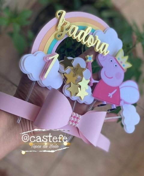 Peppa Pig - Topo de Bolo