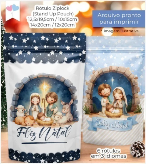Natal - Rótulo Ziplock - O Verdadeiro Natal