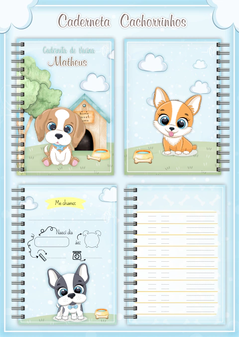Caderneta de Saúde Cachorrinho Menino