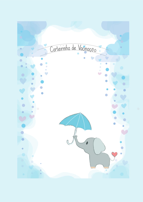 Caderneta de Saúde Chuva de Amor Menino