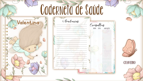 Caderneta de Saúde Fadas Menina