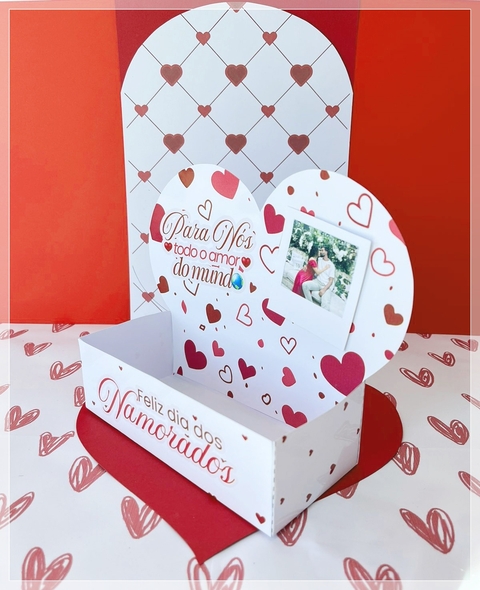 Dia dos Namorados - Mini Cesta coração com polaroid - comprar online