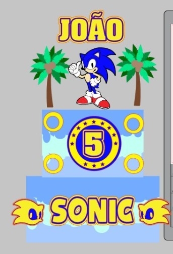 Sonic - Topo de Bolo