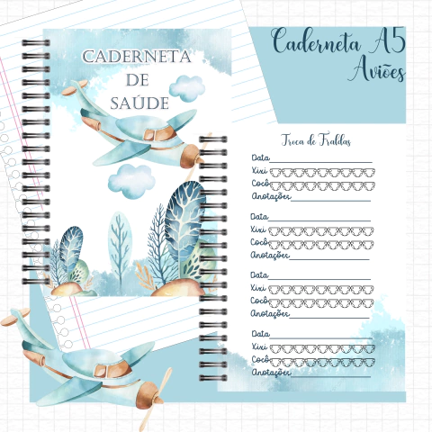 Caderneta de Saúde Avião Menino