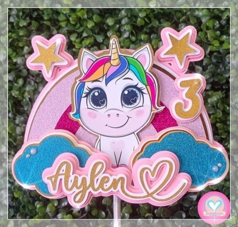 Unicórnio - Topo de Bolo