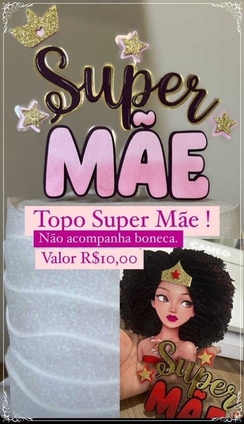 Topo de Bolo - Dia das Mães - comprar online