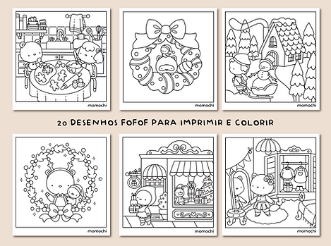 Livro Digital Natal Encantado Livros para colorir
