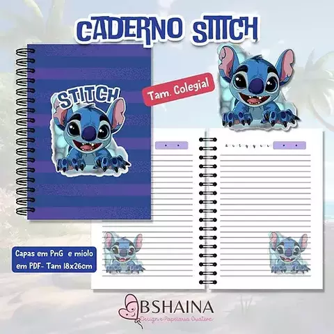 Caderno Stitch 18x26cm 02 - comprar online