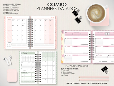 Encadernação - COMBO PLANNERS DATADOS - comprar online
