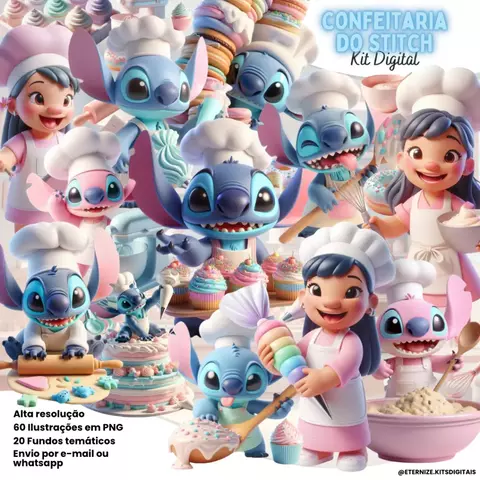 Kit Digital - Confeitaria do Stitch - comprar online