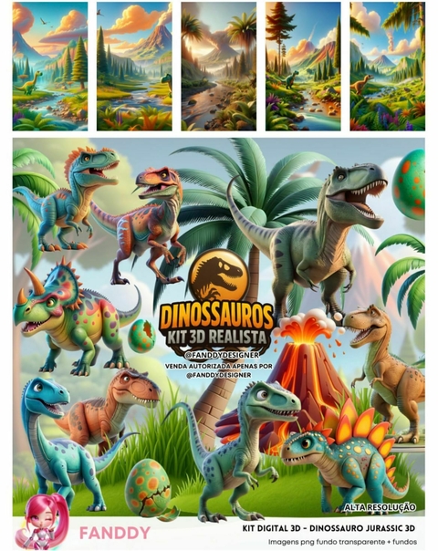 KIT DIGITAL - DINOSSAURO JURASSIC - comprar online