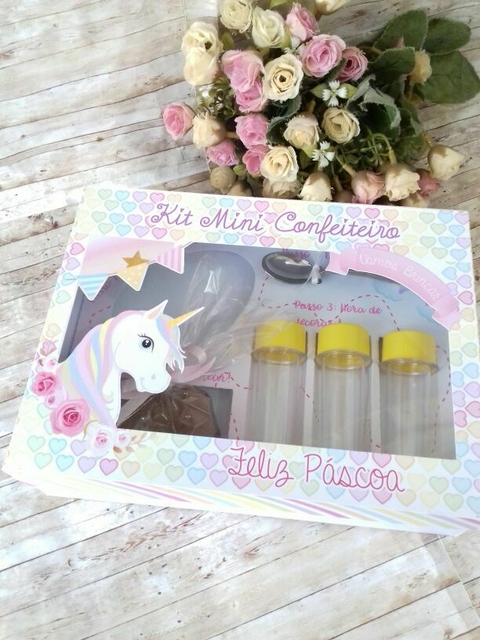 Páscoa MINI CONFEITEiRO kit confeiteiro unicornio - comprar online