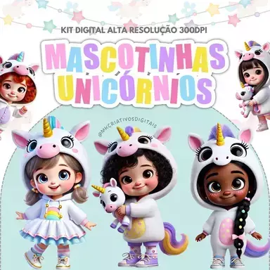 Kit Digital - MASCOTINHAS UNICÓRNIOS - comprar online